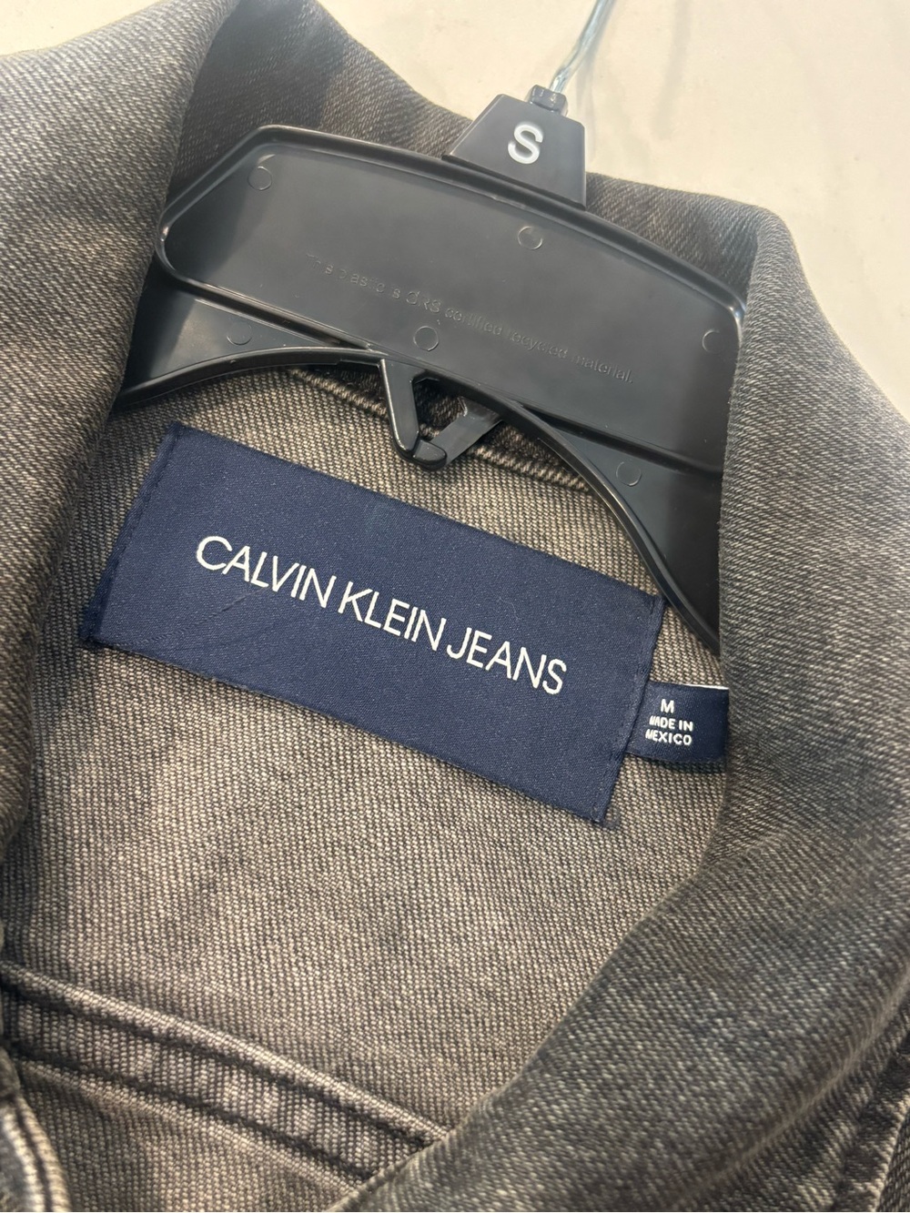 Calvin Klein Jeans Washed Black Denim Jacket - Picture 4 of 5